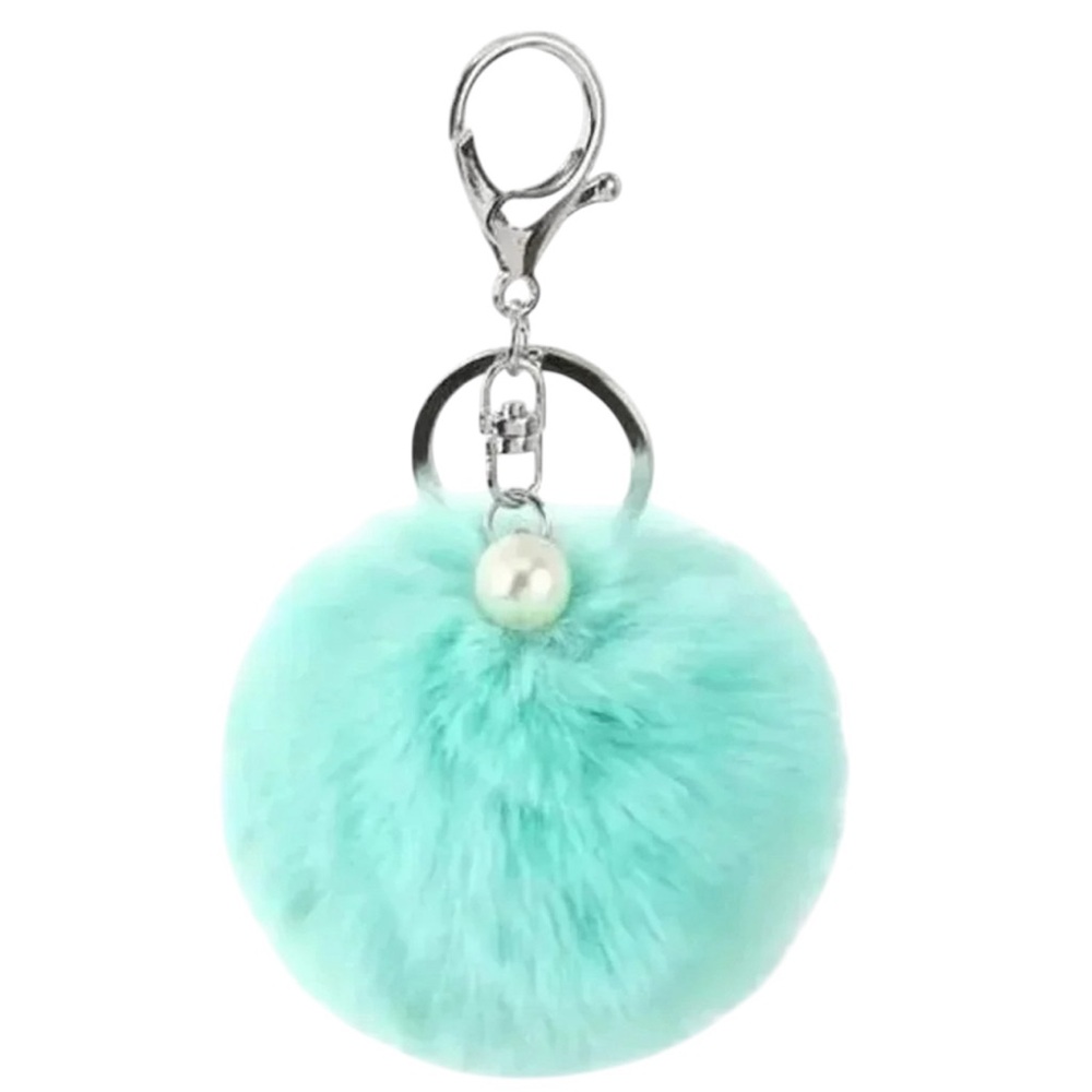 Blue Pom Pom Keychain & Bag Charm